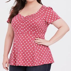 Torrid Polka For Babydoll Top